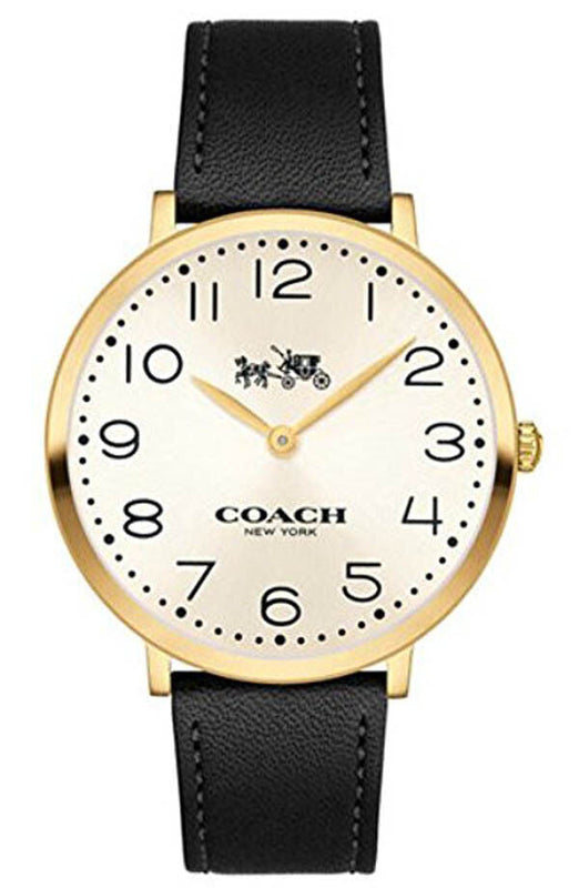 Coach Slim Easton White Dial Black Leather Strap Watch for Women - 14502683 Buy Now By Coach