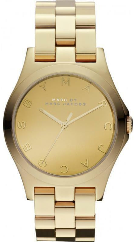 Marc Jacobs Henry Gold Dial Gold Steel Strap Watch for Women - MBM3211 Buy Now By Marc Jacobs