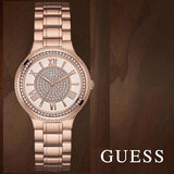 Guess Madison Diamonds White Dial Rose Gold Steel Strap Watch for Women - W0637L3 Buy Now By Guess