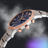 Emporio Armani Renato Chronograph Blue Dial Two Tone Steel Strap Watch For Men - AR80025 Buy Now By Emporio Armani