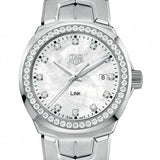 Tag Heuer Link Quartz Diamonds Mother of Pearl Dial Silver Steel Strap Watch for Women - WBC1316.BA0600 Buy Now By Tag Heuer