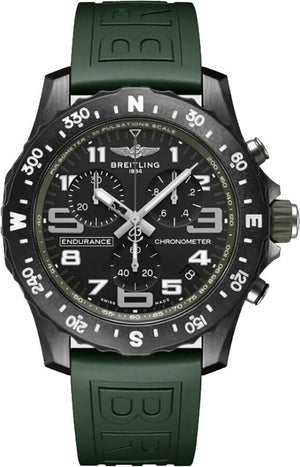 Breitling Endurance Pro Black Dial Green Rubber Strap Watch for Men - X82310D31B1S1 Buy Now By Breitling
