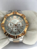 Guess Vista Analog Diamonds Silver Dial Two Tone Steel Strap Watch for Women - W0024L1 Buy Now By Guess