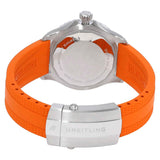 Breitling Superocean Automatic 36 Orange Dial Orange Rubber Strap Watch for Men - A17377211O1S1 Buy Now By Breitling