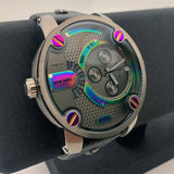 Diesel Badass Chronograph Anthracite Dial Black Leather Strap Watch For Men - DZ7270 Buy Now By Diesel