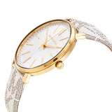 Michael Kors Pyper Quartz Silver Dial White Leather Strap Watch For Women - MK2858 Buy Now By Michael Kors