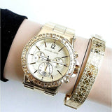 Michael Kors Dylan Quartz Gold Dial Gold Steel Strap Watch For Women - MK5861 Buy Now By Michael Kors