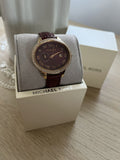 Michael Kors Whitley Quartz Burgundy Dial Burgundy Leather Strap Watch For Women - MK2430 Buy Now By Michael Kors
