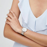 Emporio Armani Retro Mother of Pearl Dial Silver Mesh Bracelet Watch For Women - AR2067 Buy Now By Emporio Armani