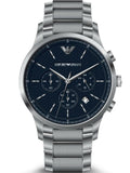 Emporio Armani Renato Chronograph Blue Dial Silver Steel Strap Watch For Men - AR2486 Buy Now By Emporio Armani