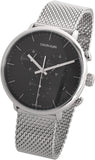 Calvin Klein High Noon Chronograph Black Dial Silver Mesh Bracelet Watch for Men - K8M27121 Buy Now By Calvin Klein