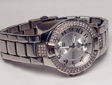 Guess Mini Prism Diamonds Silver Dial Silver Steel Strap Watch for Women - W12638L1 Buy Now By Guess