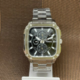 Fossil Inscription Multifunction Black Dial Silver Steel Strap Watch for Men - BQ2655 Buy Now By Fossil