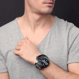 Diesel Big Daddy 2.0 Chronograph Blue Dial Grey Steel Strap Watch For Men - DZ7331 Buy Now By Diesel