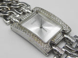 Guess Mod Heavy Metal Diamonds Silver Dial Silver Steel Strap Watch for Women - W95088L1 Buy Now By Guess