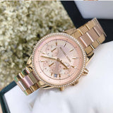 Michael Kors Ritz Chronograph Rose Dial Two Tone Steel Strap Watch for Women - MK6475 Buy Now By Michael Kors