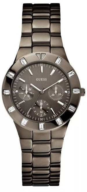 Guess XS Multifunction Quartz Brown Dial Brown Steel Strap Watch For Women - W0027L1 Buy Now By Guess