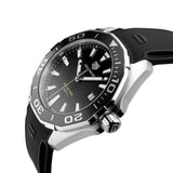 Tag Heuer Aquaracer Quartz Black Dial Black Rubber Strap Watch for Men - WAY101A.FT6141 Buy Now By Tag Heuer