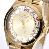 Marc Jacobs Henry Skeleton Gold Dial Gold Steel Strap Watch for Women - MBM3263 Buy Now By Marc Jacobs