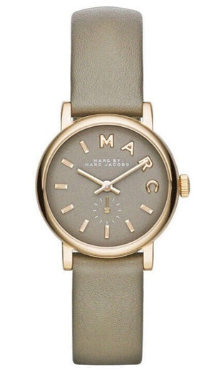 Marc Jacobs Baker Grey Dial Grey Leather Strap Watch for Women - MBM1318 Buy Now By Marc Jacobs
