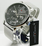Tommy Hilfiger Evan Grey Dial Silver Mesh Bracelet Watch for Men - 1710396 Buy Now By Tommy Hilfiger