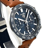 Tag Heuer Carrera Automatic Chronograph Blue Dial Brown Leather Strap Watch for Men - CBN2A1A.FC6537 Buy Now By Tag Heuer