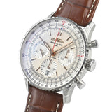 Breitling Navitimer B01 Chronograph 41 White Dial Brown Leather Strap Watch for Men - AB0139211G1P1 Buy Now By Breitling