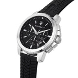 Maserati Successo Chronoraph Black Dial Black Silicon Strap Watch For Men - R8871621014 Buy Now By Maserati