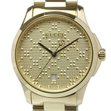 Gucci G Timeless Gold Dial Gold Steel Strap Unisex Watch - YA126461 Buy Now By Gucci