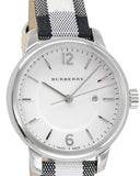Burberry Classic Stone Silver Dial Horseberry Black Leather Strap Watch for Women - BU10103 Buy Now By Burberry