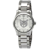 Gucci G Timeless Silver Dial Silver Steel Strap Watch For Women - YA1264095 Buy Now By Gucci