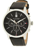 Tommy Hilfiger Kyle Quartz Black Dial Black Leather Strap Watch for Men - 1791630 Buy Now By Tommy Hilfiger