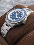 Breitling Superocean Automatic 42mm Blue Dial Silver Steel Strap Watch for Men - A17375E71C1A1 Buy Now By Breitling