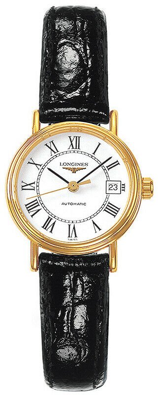 Longines Presence Automatic White Dial Black Watch for Women - L4.321.2.11.2 Buy Now By Longines