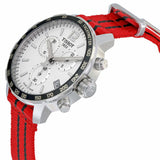 Tissot Quickster Chronograph NBA Chicago Bulls White Dial Red NATO Strap Watch For Men - T095.417.17.037.04 Buy Now By Tissot