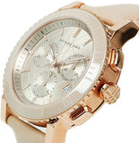 Burberry Chronograph Rose Gold Dial Beige Leather Strap Watch for Women - BU9704 Buy Now By Burberry