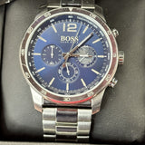 Hugo Boss Professional Chronograph Blue Dial Silver Steel Strap Watch for Men - 1513527 Buy Now By Hugo Boss