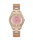 Guess Glitter Diamonds Pink Dial Rose Gold Steel Strap Watch for Women - GW0405L3 Buy Now By Guess