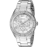 Guess Luna Diamonds Silver Dial Silver Steel Strap Watch for Women - W0729L1 Buy Now By Guess