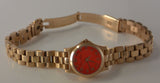 Marc Jacobs Henry Dinky Red Dial Gold Steel Strap Watch for Women - MBM3202 Buy Now By Marc Jacobs