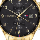Tommy Hilfiger West Chronograph Quartz Black Dial Gold Steel Strap Watch For Men - 1791708 Buy Now By Tommy Hilfiger