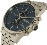 Hugo Boss Jet Blue Dial Silver Steel Strap Watch for Men - 1513384 Buy Now By Hugo Boss