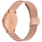 Calvin Klein Minimal Black Dial Rose Gold Mesh Bracelet Watch for Men - K3M2162Y Buy Now By Calvin Klein