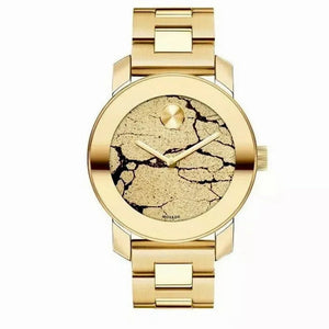 Movado Bold Glitter Gold Dial Gold Steel Strap Watch for Women - 3600346 Buy Now By Movado
