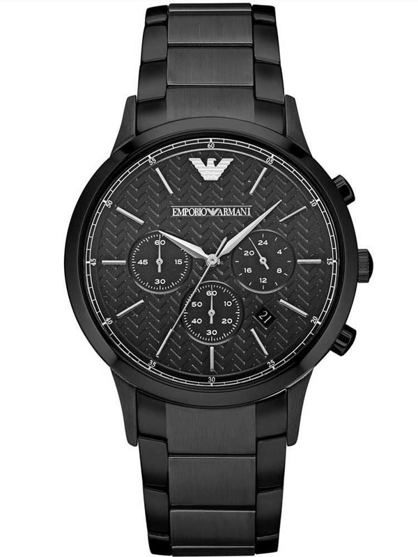 Emporio Armani Dress Chronograph Quartz Black Dial Black Stainless Steel Strap Watch For Men - AR2485 Buy Now By Emporio Armani