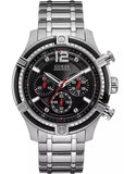 Guess Circuit Chronograph Black Dial Silver Steel Strap Watch For Men - W0968G1 Buy Now By Guess