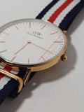 Daniel Wellington Classic Canterbury White Dial Two Tone NATO Strap Watch For Women - DW00100030 Buy Now By Daniel Wellington