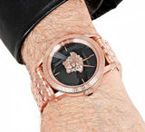 Versace Palazzo Empire Black Dial Rose Gold Steel Strap Watch for Men - VERD00718 Buy Now By Versace
