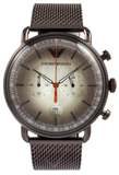 Emporio Armani Aviator Chronograph Grey Dial Brown Mesh Bracelet Watch For Men - AR11169 Buy Now By Emporio Armani