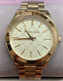Michael Kors Slim Runway Gold Dial Gold Steel Strap Watch for Women - MK3335 Buy Now By Michael Kors